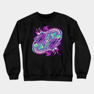 Two mad fighting dragons engage in furious combat Crewneck Sweatshirt